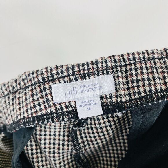 J. Jill Size 16 Houndstooth Premium Bi-Stretch Pull On Crop Ankle Pants - Picture 4 of 6